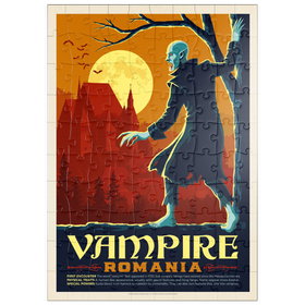 Darstellung des Puzzle Motivs Mythical Creatures: Vampire (Rumänien), Vintage Poster - Puzzleteile: 100