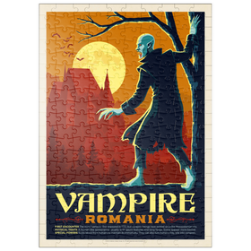 Darstellung des Puzzle Motivs Mythical Creatures: Vampire (Rumänien), Vintage Poster - Puzzleteile: 200