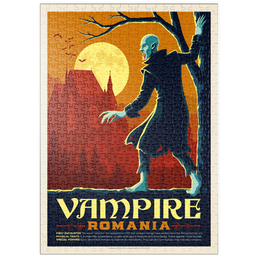 puzzleplate Mythical Creatures: Vampire (Romania), Vintage Poster 500 Puzzle