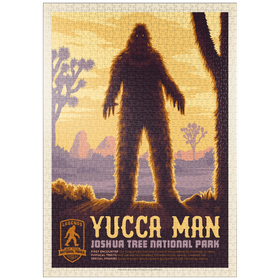 Darstellung des Puzzle-Motivs Legends Of The National Parks: Joshua Tree's Yucca Man, Vintage Poster – Puzzleteile: 1000