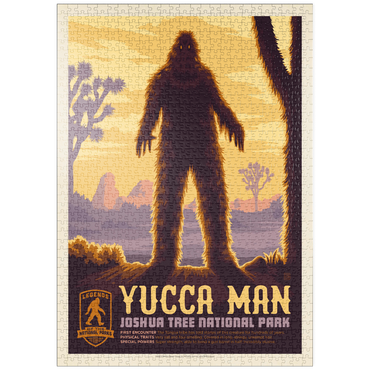 puzzleplate Legends Of The National Parks: Joshua Tree's Yucca Man, Vintage Poster 1000 Puzzle