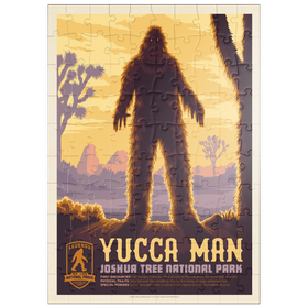 Darstellung des Puzzle Motivs Legends Of The National Parks: Joshua Tree's Yucca Man, Vintage Poster - Puzzleteile: 100