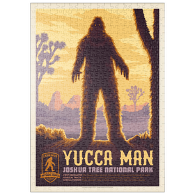Darstellung des Puzzle Motivs Legends Of The National Parks: Joshua Tree's Yucca Man, Vintage Poster - Puzzleteile: 500