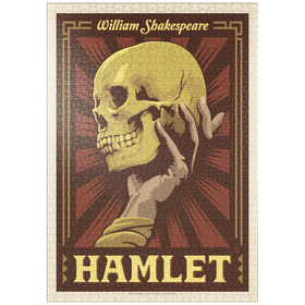 Darstellung des Puzzle Motivs Hamlet: William Shakespeare, Vintage Poster - Puzzleteile: 1000