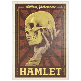 Darstellung des Puzzle Motivs Hamlet: William Shakespeare, Vintage Poster - Puzzleteile: 100
