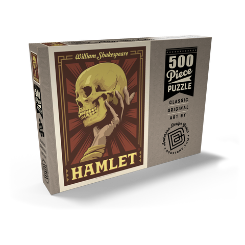 Hamlet: William Shakespeare, Vintage Poster 500 Puzzle Schachtel Ansicht2