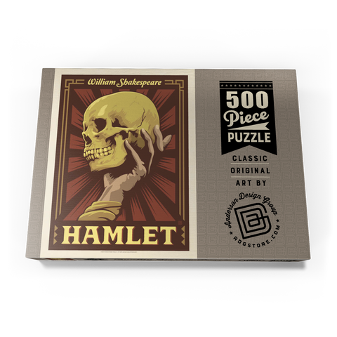 Hamlet: William Shakespeare, Vintage Poster 500 Puzzle Schachtel Ansicht3