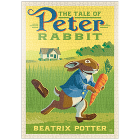 Darstellung des Puzzle Motivs Die Geschichte von Peter Hase: Beatrix Potter, Vintage Poster - Puzzleteile: 1000