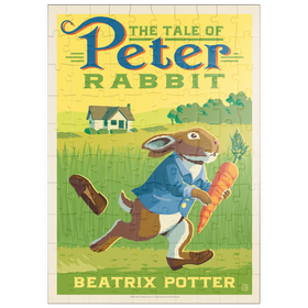 Darstellung des Puzzle Motivs Die Geschichte von Peter Hase: Beatrix Potter, Vintage Poster - Puzzleteile: 100