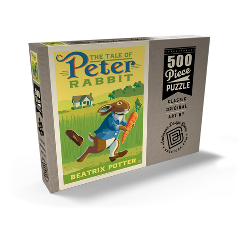 The Tale Of Peter Rabbit: Beatrix Potter, Vintage Poster 500 Puzzle Schachtel Ansicht2
