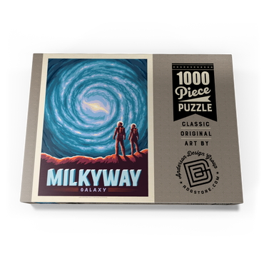 Milky Way Galaxy, Vintage Poster 1000 Puzzle Schachtel Ansicht3