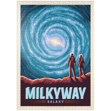 puzzleplate Milky Way Galaxy, Vintage Poster 1000 Puzzle