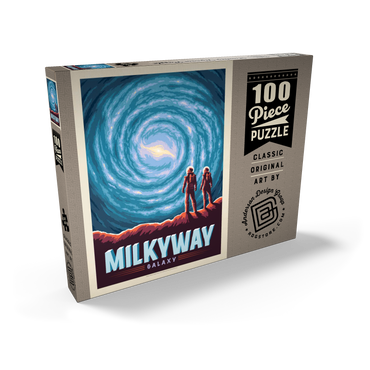 Milky Way Galaxy, Vintage Poster 100 Puzzle Schachtel Ansicht2
