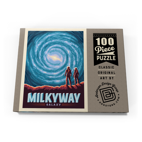 Milky Way Galaxy, Vintage Poster 100 Puzzle Schachtel Ansicht3