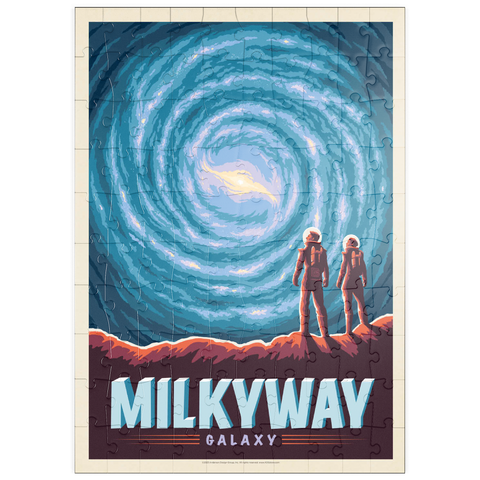 puzzleplate Milky Way Galaxy, Vintage Poster 100 Puzzle