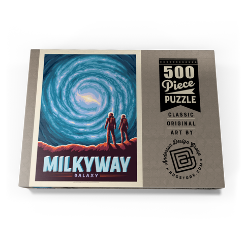 Milky Way Galaxy, Vintage Poster 500 Puzzle Schachtel Ansicht3