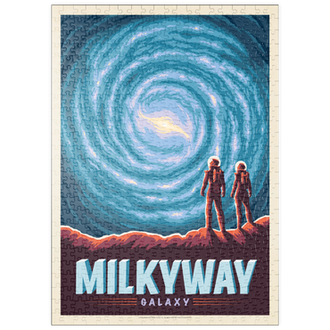 puzzleplate Milky Way Galaxy, Vintage Poster 500 Puzzle