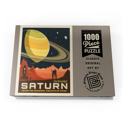 Saturn: From The Valleys Of Titan, Vintage Poster 1000 Puzzle Schachtel Ansicht3