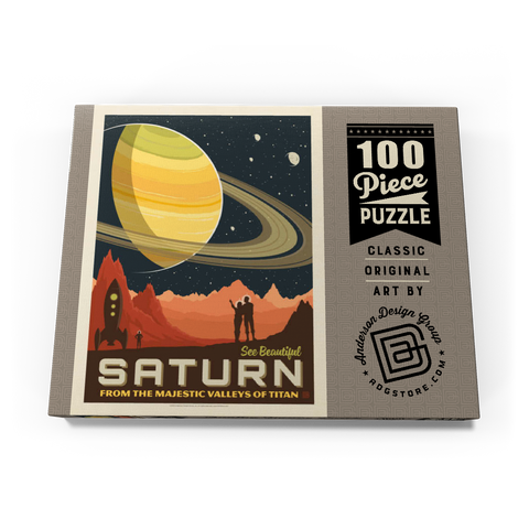 Saturn: From The Valleys Of Titan, Vintage Poster 100 Puzzle Schachtel Ansicht3