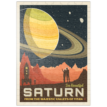 puzzleplate Saturn: From The Valleys Of Titan, Vintage Poster 200 Puzzle