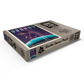 Darstellung des Puzzle Motivs Uranus: Der schräge Planet, Vintage Poster - Puzzleteile: 1000