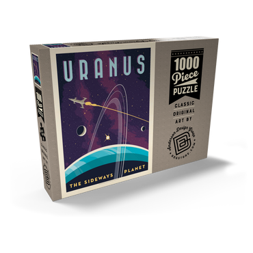 Uranus: The Sideways Planet, Vintage Poster 1000 Puzzle Schachtel Ansicht2
