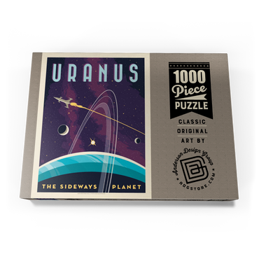 Uranus: The Sideways Planet, Vintage Poster 1000 Puzzle Schachtel Ansicht3