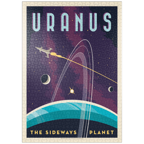 puzzleplate Uranus: The Sideways Planet, Vintage Poster 1000 Puzzle