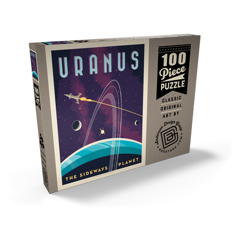 Uranus: The Sideways Planet, Vintage Poster 100 Puzzle Schachtel Ansicht2