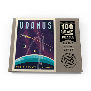 Uranus: The Sideways Planet, Vintage Poster 100 Puzzle Schachtel Ansicht3