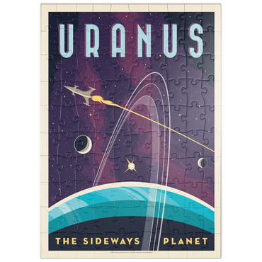 puzzleplate Uranus: The Sideways Planet, Vintage Poster 100 Puzzle