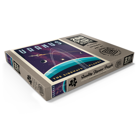 Darstellung des Puzzle Motivs Uranus: Der schräge Planet, Vintage Poster - Puzzleteile: 200