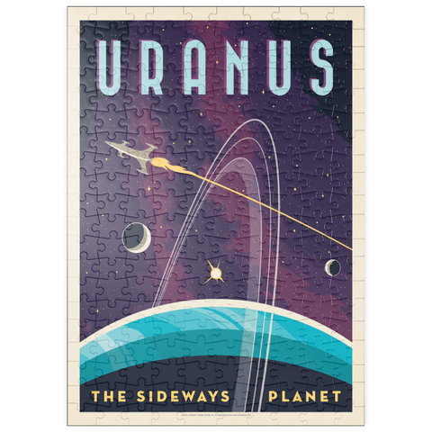 puzzleplate Uranus: The Sideways Planet, Vintage Poster 200 Puzzle