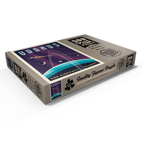 Darstellung des Puzzle Motivs Uranus: Der schräge Planet, Vintage Poster - Puzzleteile: 500