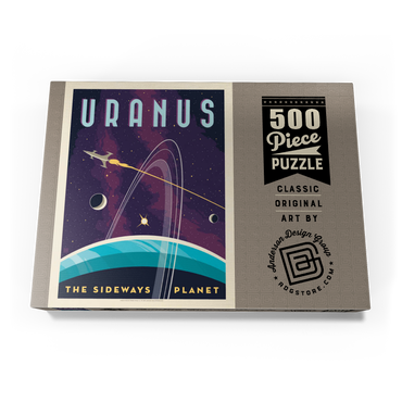 Uranus: The Sideways Planet, Vintage Poster 500 Puzzle Schachtel Ansicht3