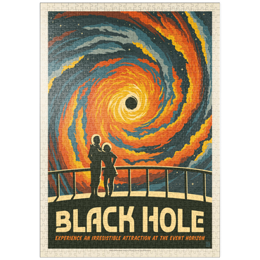 puzzleplate Black Hole: An Irresistible Attraction, Vintage Poster 1000 Puzzle