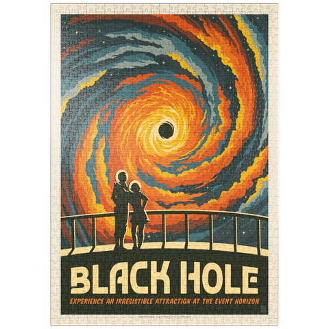 puzzleplate Black Hole: An Irresistible Attraction, Vintage Poster 1000 Puzzle