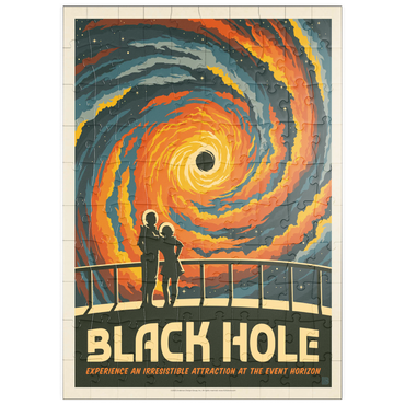 puzzleplate Black Hole: An Irresistible Attraction, Vintage Poster 100 Puzzle