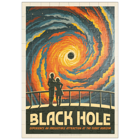 puzzleplate Black Hole: An Irresistible Attraction, Vintage Poster 100 Puzzle
