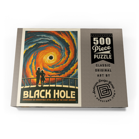 Black Hole: An Irresistible Attraction, Vintage Poster 500 Puzzle Schachtel Ansicht3