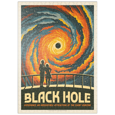 puzzleplate Black Hole: An Irresistible Attraction, Vintage Poster 500 Puzzle
