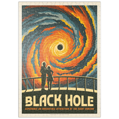puzzleplate Black Hole: An Irresistible Attraction, Vintage Poster 500 Puzzle