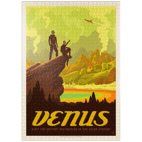 Darstellung des Puzzle Motivs Venus: Heiße Quellen, Vintage Poster - Puzzleteile: 1000