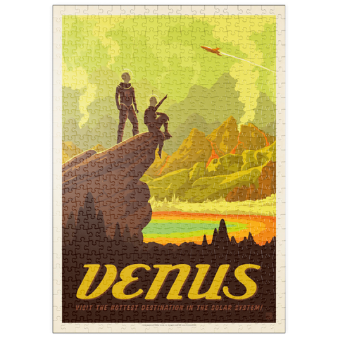puzzleplate Venus: Hot Springs, Vintage Poster 500 Puzzle