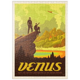 Darstellung des Puzzle Motivs Venus: Heiße Quellen, Vintage Poster - Puzzleteile: 500
