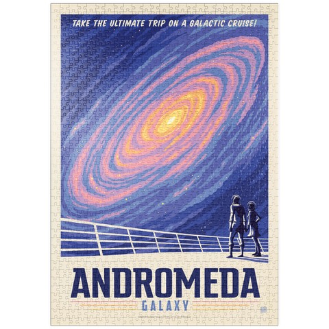 puzzleplate Andromeda Galaxy Tour, Vintage Poster 1000 Puzzle
