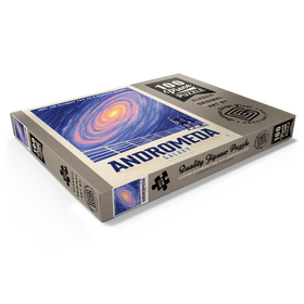 Darstellung des Puzzle Motivs Andromeda-Galaxie-Tour, Vintage Poster - Puzzleteile: 100