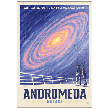 puzzleplate Andromeda Galaxy Tour, Vintage Poster 100 Puzzle