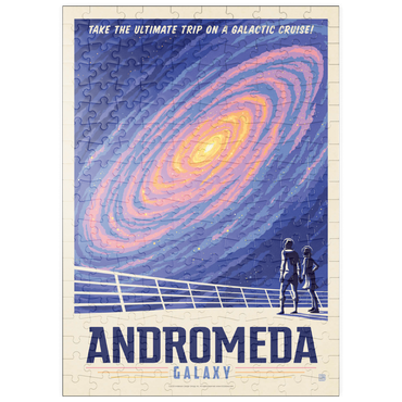 puzzleplate Andromeda Galaxy Tour, Vintage Poster 200 Puzzle