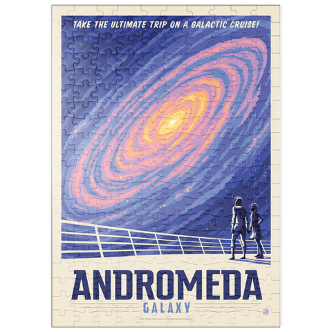 puzzleplate Andromeda Galaxy Tour, Vintage Poster 200 Puzzle